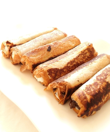 Recette de pain perdu à la ricotta au chocolat ou french toast rolls up