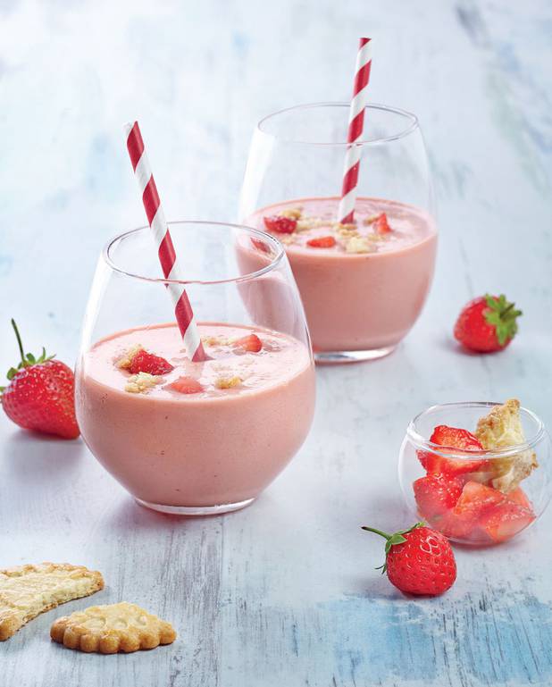 Milk-shake « tarte aux fraises » pour 4 personnes