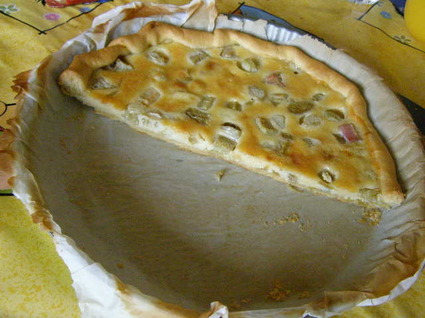 Recette de tarte rhubarbe et chocolat blanc