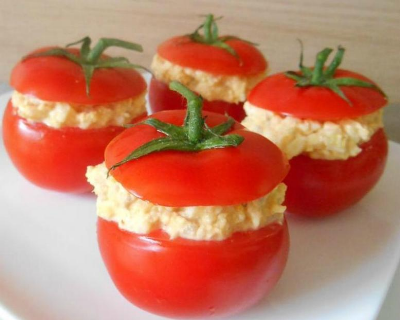 Recette tomates farcies au thon & œuf dur