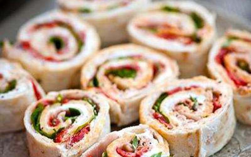 Recette wraps piquillos, jambon blanc et roquette pas chère et ...