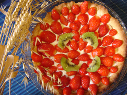 Recette tarte aux fraises et kiwi (tarte dessert)