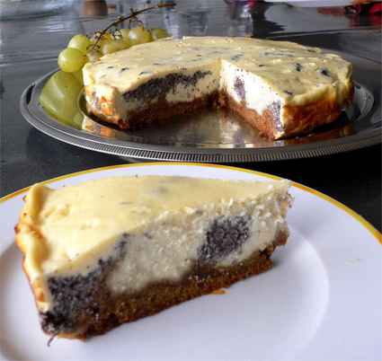 Recette de cheesecake marbré au pavot