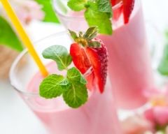 Recette milk shake onctueux aux fraises