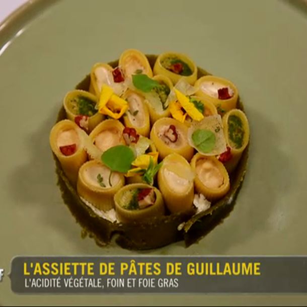 Recette l'acidité végétale, foin et foie gras