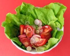 Recette salade de laitue et tomates