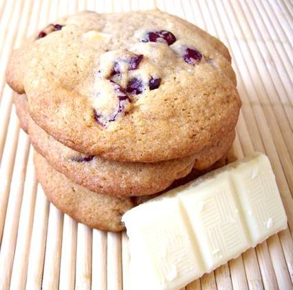 Recette de cookies au chocolat blanc et aux cranberries