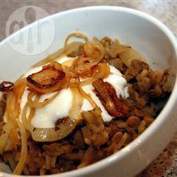 Recette mujadarrah : riz et lentilles aux oignons frits – toutes les ...