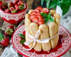 Recette mini charlotte aux fraises et menthe