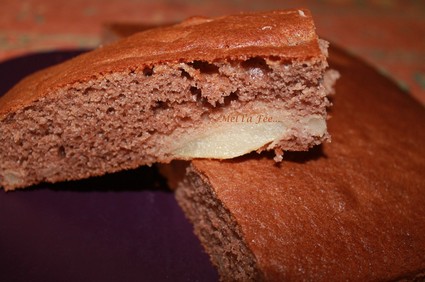 Recette de gâteau express poire-chocolat