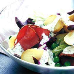 Recette salade parmentière tiède au pastrami – toutes les recettes ...