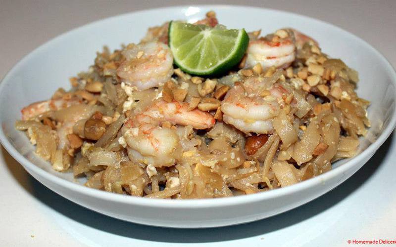 Recette pad thaï aux crevettes et citron vert économique > cuisine ...