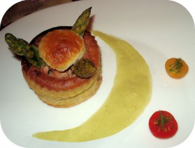 Croustade aux asperperges et foie gras pour 4 personnes ...