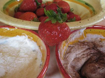 Recette de panier de fraises choco-coco