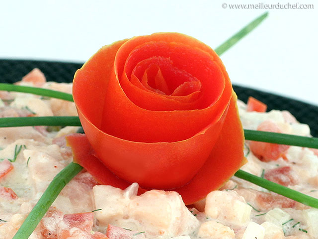 Rose en tomate  recette de cuisine  meilleurduchef.com