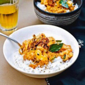 Crevettes malabares au curry pour 4 personnes