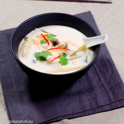 Recette de soupe tom kha kai aux crevettes