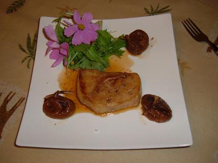 Recette de foie gras poêlé et figues confites au muscat