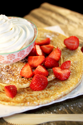Recette de pancake hollandais fraises et chantilly