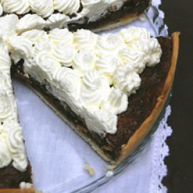 Tarte aux pacanes, café et chocolat pour 1 personne