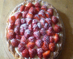 Recette tarte aux fraises et sa ctème pçatissière au basilic