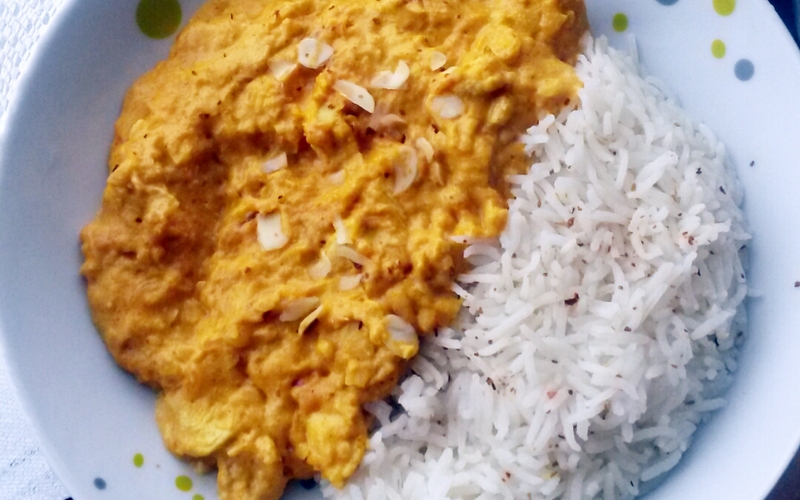 Recette poulet korma pas chère > cuisine étudiant