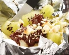 Recette papillotes de fruits chocolatées