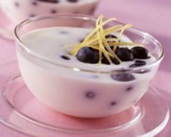 Recette crème de yaourt aux myrtilles