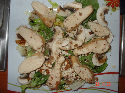 Recette de salade de poulet mariné vapeur