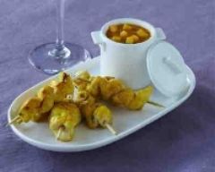 Recette mini brochettes de poulet pimenté et sauce mangue