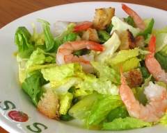 Recette salade césar aux crevettes