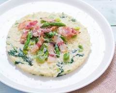 Recette risotto aux légumes printaniers, pancetta et mascarpone