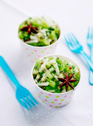 Recette de salade de kiwis et poires à la menthe