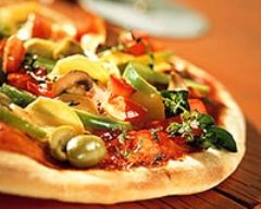Recette pizza aux légumes et au jambon