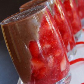 Verrines fraises-chocolat pour 6 personnes