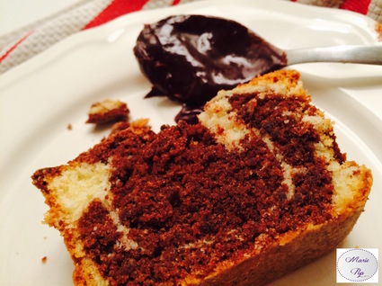 Recette cake marbré chocolat vanille (cake sucré)