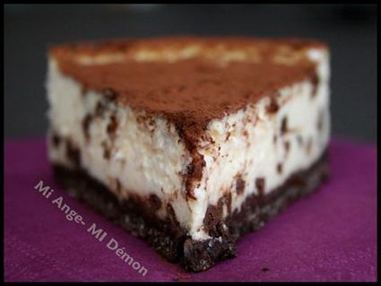 Recette de cheesecake vanille croûte biscuitée chocolatée