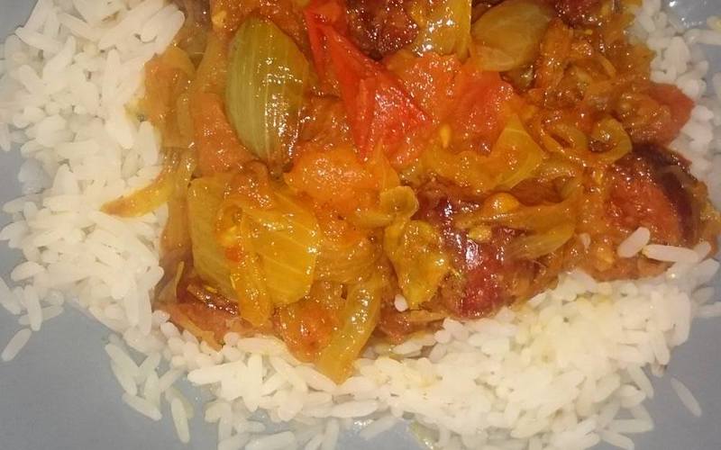 Recette rougail saucisse à la réunionaise économique > cuisine ...