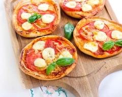 Recette mini pizza froide tomate-mozzarella