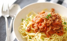 Spaghettis à la bolognaise pour 4 personnes