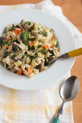 Recette de risotto aux légumes vegan