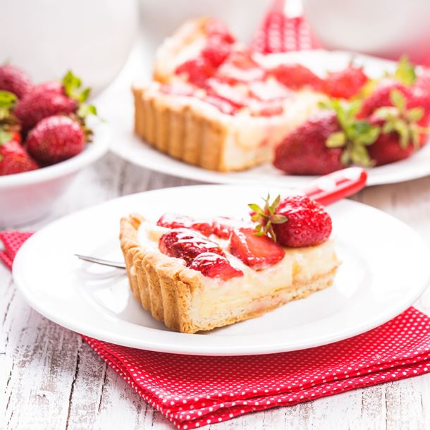 Recette tarte-flan pâtissier aux fraises