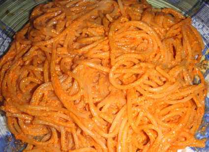 Recette de spaghetti à la sauce pesto sans pesto