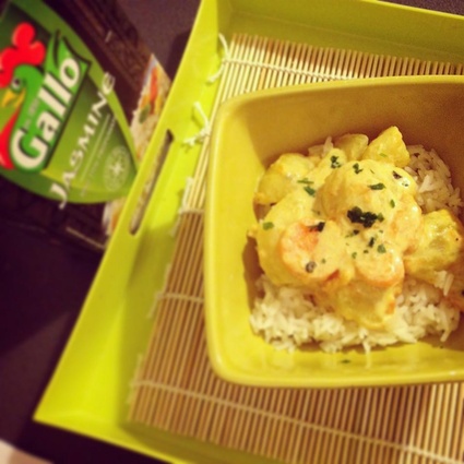 Recette de curry de pommes de terre et riz jasmin