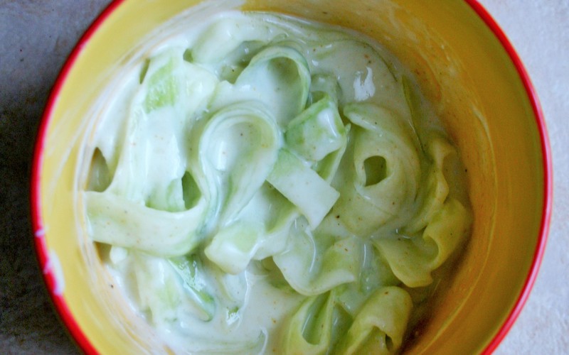 Recette tagliatelles de concombre au yaourt pas chère et ...