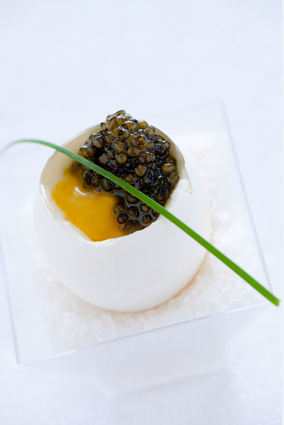 Recette oeufs à la coque au caviar