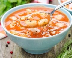 Recette soupe de coquillettes à la tomate