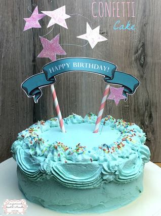 Recette de confetti cake  gâteau d'anniversaire au yaourt