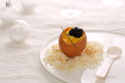 Recette de brouillade d'œufs au caviar