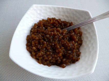 Recette de risotto de perles de konjac et sa sauce chicorée